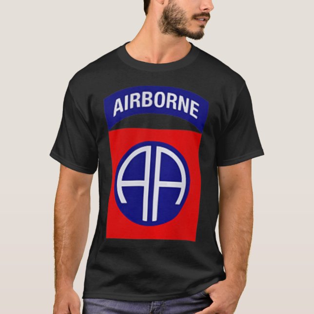 82nd Airborne graphic - 82nd Airborne Division Pat T-Shirt (Front)