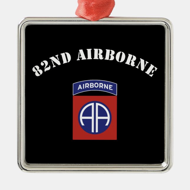 82nd Airborne Insignia Metal Tree Decoration (Front)