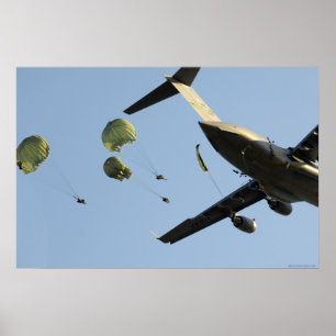 82nd Airborne jump from C-17 Poster