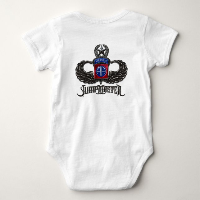 82nd Airborne Jumpmaster Baby Bodysuit (Back)