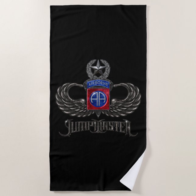 82nd Airborne Jumpmaster Beach Towel (Front)