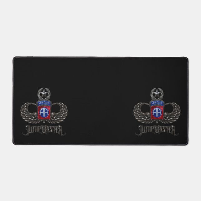 82nd Airborne Jumpmaster Black Desk Mat (Front)