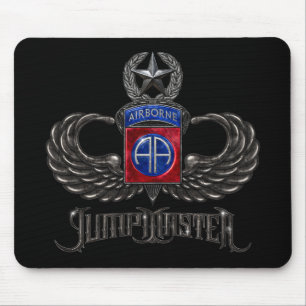 82nd Airborne Jumpmaster Black Mousepad