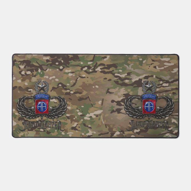 82nd Airborne Jumpmaster Camo Desk Mat (Front)