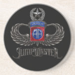 82nd Airborne Jumpmaster Coaster<br><div class="desc">Show military pride with this remarkably distinctive,  highly detailed rendition of the iconic insignia of the 82nd Airborne Division and Jumpmaster wings. Available only on Zazzle!</div>