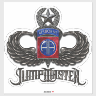 82nd Airborne Jumpmaster Custom-Cut Vinyl Sticker