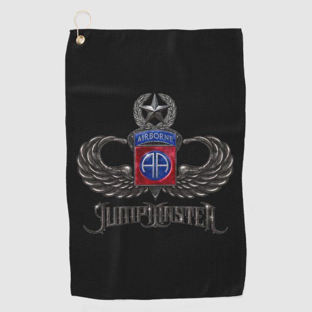 82nd Airborne Jumpmaster Golf Towel (Front)