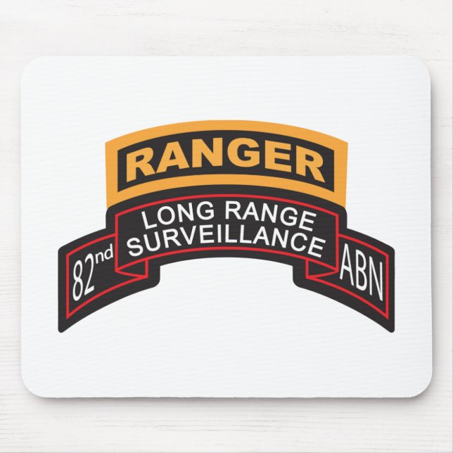 82nd Airborne LRS Scroll, Ranger Tab Mouse Mat (Front)