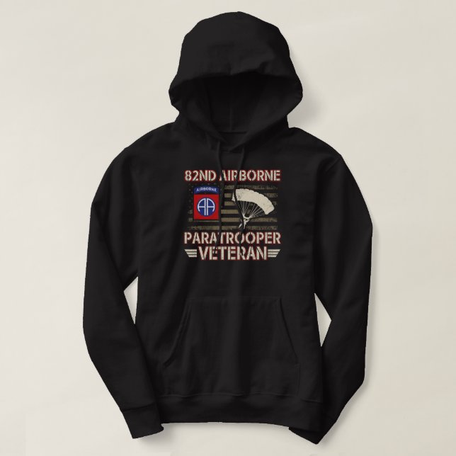 82nd Airborne Paratrooper Veteran Men Women Hoodie (Design Front)