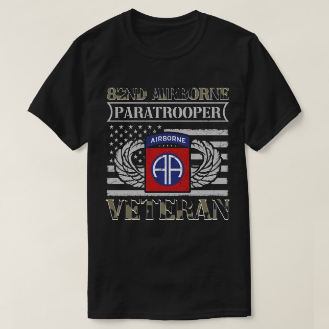 82nd Airborne Paratrooper Veteran Men Women T-Shirt (Design Front)