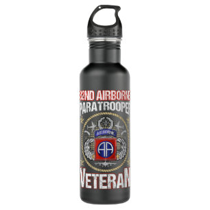 82nd Airborne Paratrooper Veteran Vintage  710 Ml Water Bottle