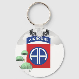82nd Airborne, Paratroopers, Senior Jump Wings Key Ring