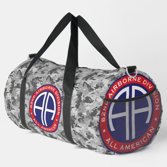82nd Airborne Personalizable Urban Camo Duffle Bag (Right Corner)