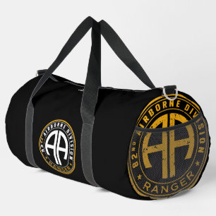 82nd Airborne Ranger Personalized Black Duffle Bag