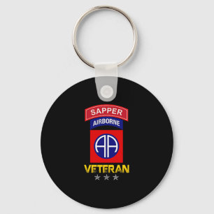 82nd Airborne Shirt - 82nd Airborne Sapper Veteran Key Ring