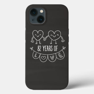 82nd Anniversary Gift Chalk Hearts iPhone 13 Case