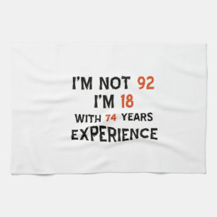 82nd birthday designs tea towel