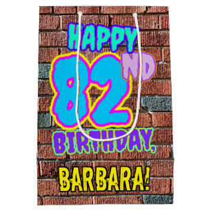 82nd Birthday: Fun, Urban Graffiti Inspired Look Medium Gift Bag