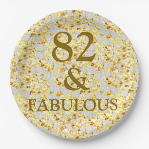 82nd Birthday Paper Plate
