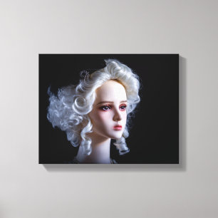 8370-Colonial Lady with Tricorn Hat Canvas Print