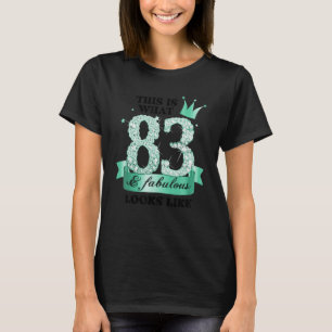 83 & Fabulous I Turquoise White Party Group Photo T-Shirt