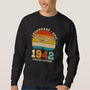 83 Year Old 1942 Retro Awesome 83rd Birthday Gift Sweatshirt