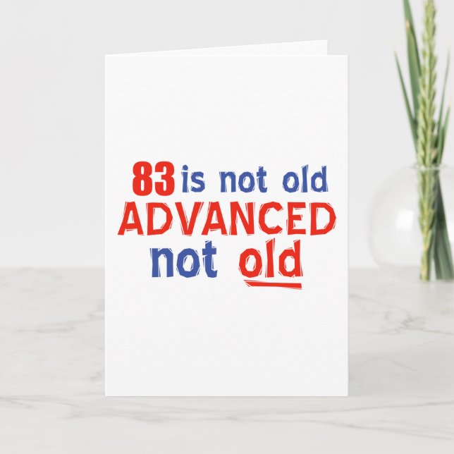 83 year old birthday designs card (Front)