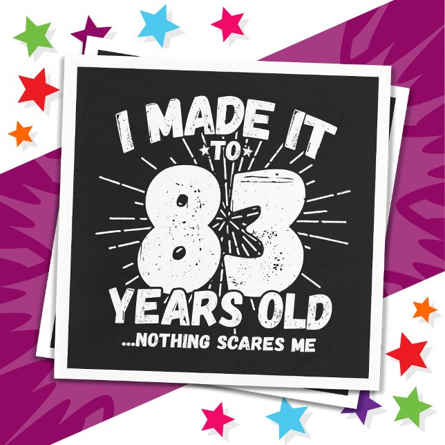83 Year Old Sarcastic Meme Funny 83rd Birthday Napkin (Creator Uploaded)