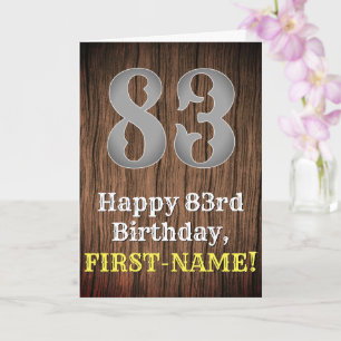 83rd Birthday: Country Western Inspired Look, Name Card