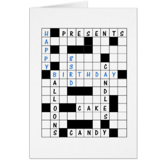 83rd Birthday, Crossword Puzzle
