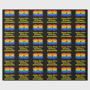 83rd Birthday: Fun, Colourful Rainbow Inspired # 8 Wrapping Paper