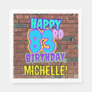 83rd Birthday ~ Fun, Urban Graffiti Inspired Look Napkin