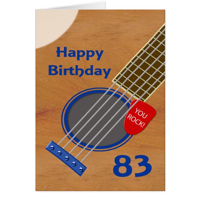 83rd Birthday Guitar Player Birthday (Front)