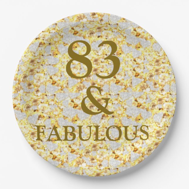 83rd Birthday  Paper Plate (Front)