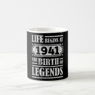 84 Year Old 1941 Birth Of Legend 84th Birthday Coffee Mug