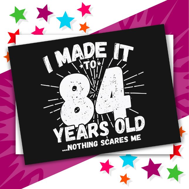 84 Year Old Sarcastic Meme Funny 84th Birthday Postcard (Creator Uploaded)
