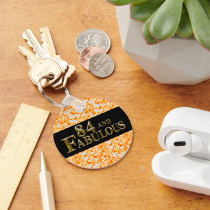 84th Birthday Key Ring