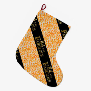 84th Birthday Large Christmas Stocking