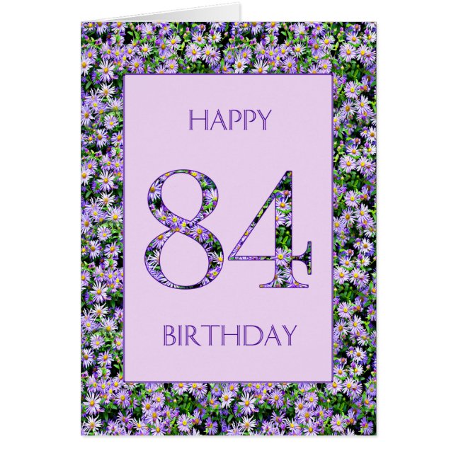 84th Birthday Purple Daisies (Front)