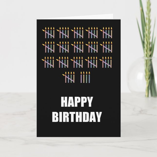 84th Birthday with Candles Card (Front)