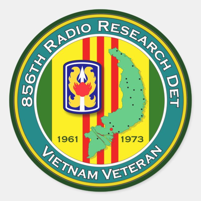 856th RRD 1 - ASA Vietnam Classic Round Sticker (Front)