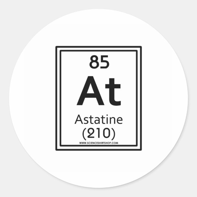 85 Astatine Classic Round Sticker (Front)