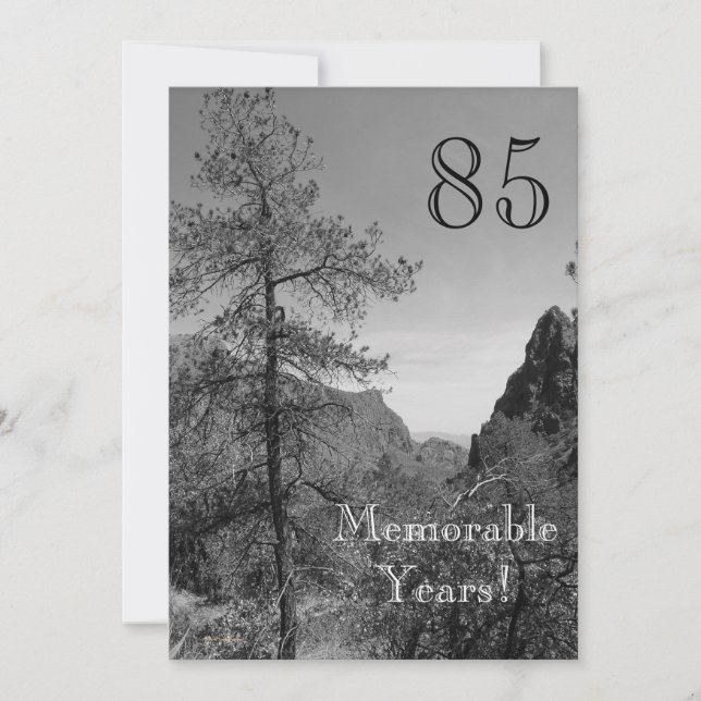 85 Memorable Years/Birthday Celebration-Nature Invitation (Front)