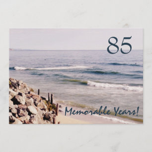 85 Memorable Years/Birthday Party-Ocean Invitation