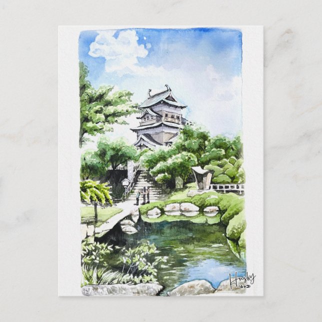 85: Takashima Castle Postcard (Front)