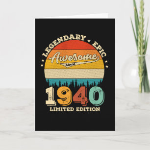85 Year Old Bday 1940 Awesome 85th Birthday Gift Card