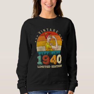 85 Year Old Bday 1940 Vintage 85th Birthday Women Sweatshirt