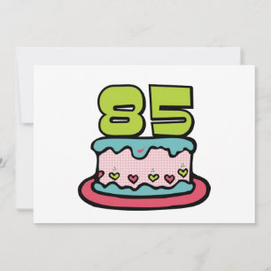85 Year Old Birthday Cake Card