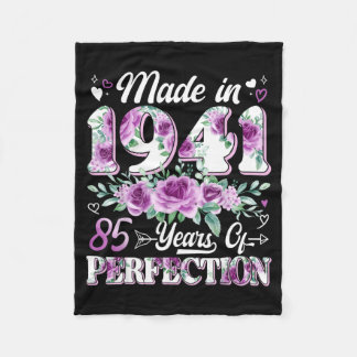 85 Year Old Made 1941 Artwork Fleece Blanket