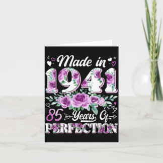 85 Year Old Made 1941 Illustration Card
